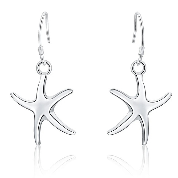 925 Sterling Silver charm Cute starfish earrings for Women Luxury Fashio… - Picture 4 of 6